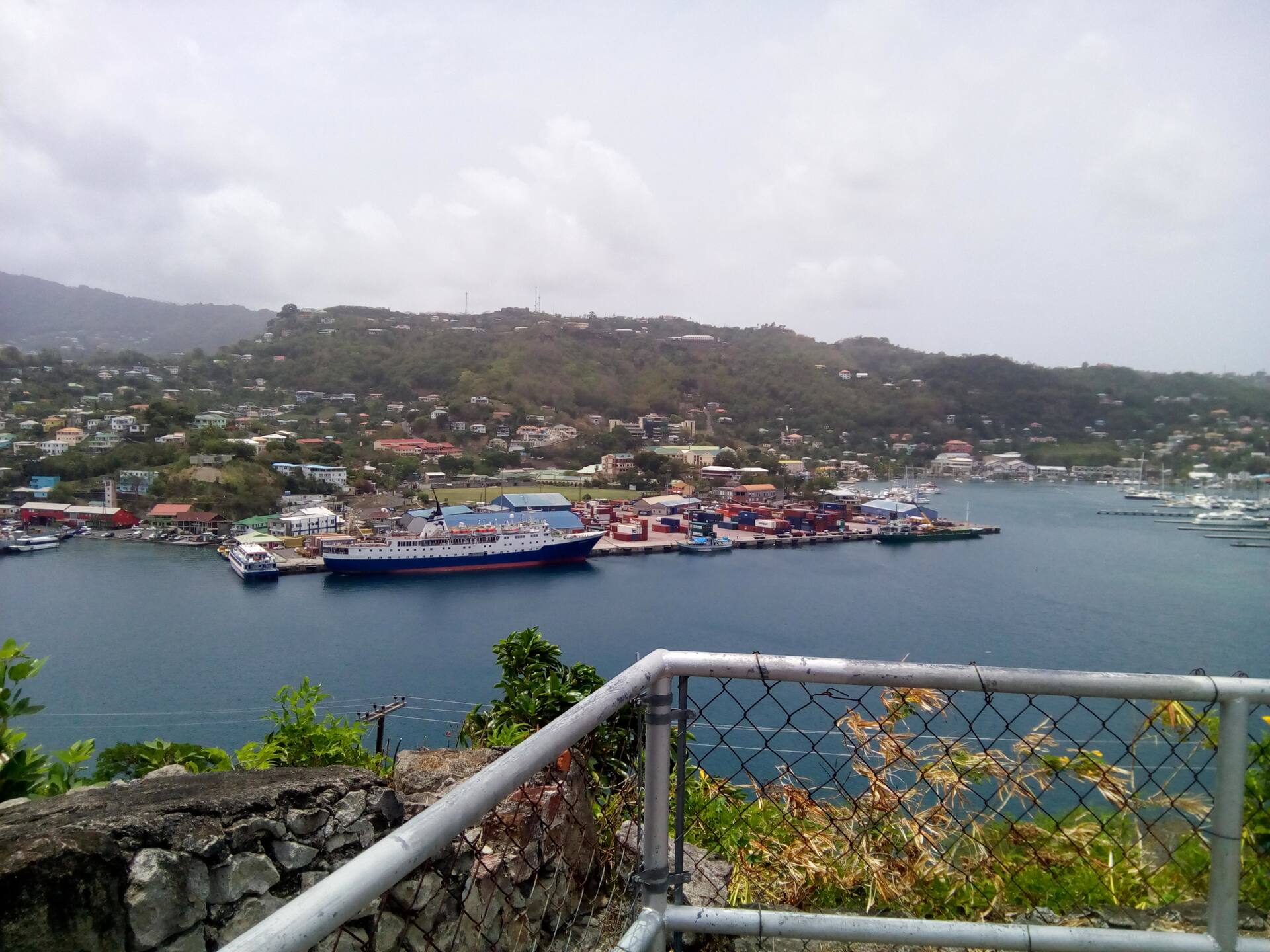 A view across St. George’s harbour from Fort George